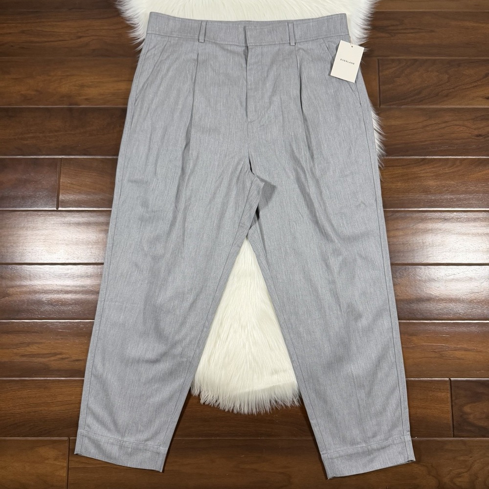Everlane Womens Size 16 Gray Buttersmooth High Rise The Draper Tapered Leg Pants